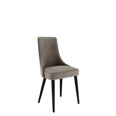 Čalouněná jídelní židle BILAR - černá / tmavá šedá