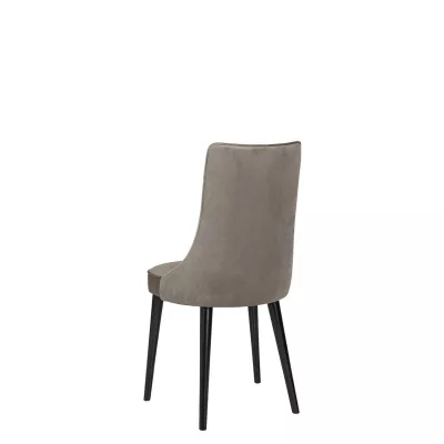 Čalouněná jídelní židle BILAR - černá / tmavá šedá