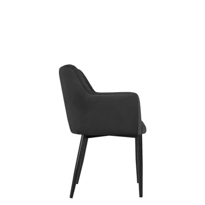 Čalouněná jídelní židle HAUMON - černá