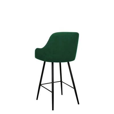 Čalouněná barová židle WUDSEN - černá / zelená