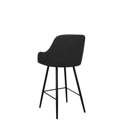 Čalouněná barová židle WUDSEN - černá