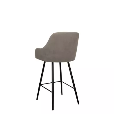 Čalouněná barová židle WUDSEN - černá / tmavá šedá