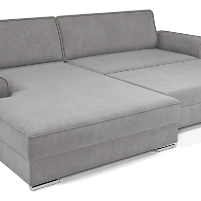 Rohová sedací souprava LESIA - světle šedá, pravý roh