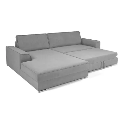 Rohová sedací souprava LESIA - světle šedá, pravý roh