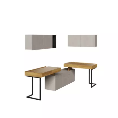 Studentský nábytek TAGHI 10 - silk / hikora / raw steel