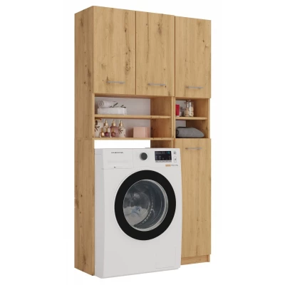 Koupelnová skříňka nad pračku RISTO 3 - dub artisan