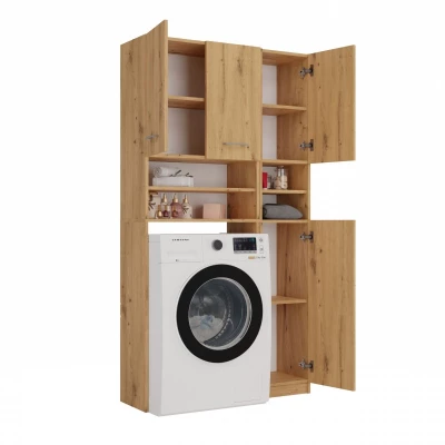 Koupelnová skříňka nad pračku RISTO 3 - dub artisan