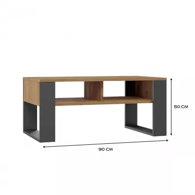 Konferenční stolek LAUREN 2 - dub artisan / antracitový