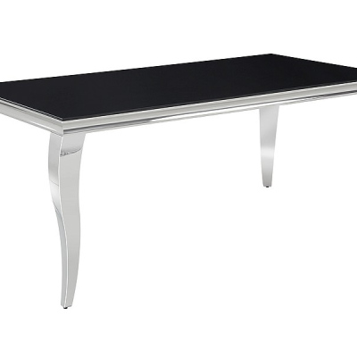 VÝPRODEJ - Jídelní stůl PREDRAG - 150x90, černý / chrom