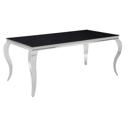 VÝPRODEJ - Jídelní stůl PREDRAG - 150x90, černý / chrom