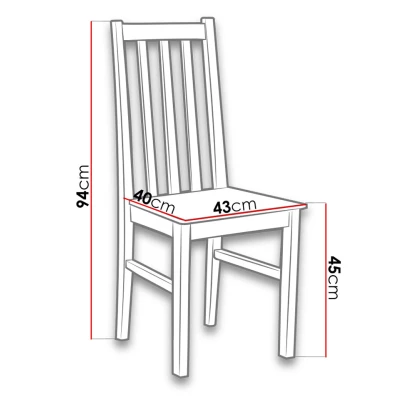 Dřevěná židle do kuchyně EDON 10 - bílá