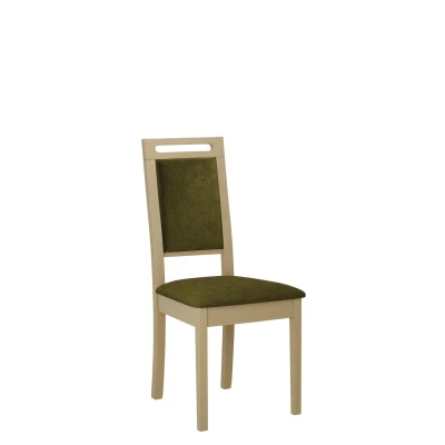 Čalouněná židle do jídelny ENELI 15 - dub sonoma / tmavá olivová