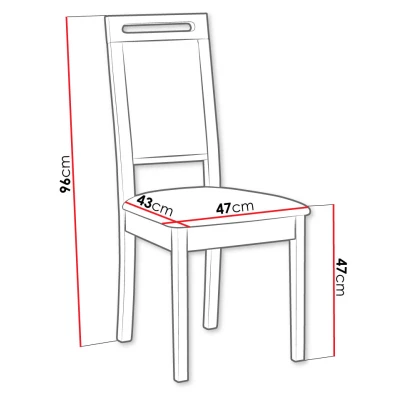 Čalouněná židle do jídelny ENELI 15 - dub sonoma / šedá