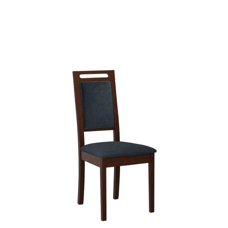 Čalouněná židle do jídelny ENELI 15 - ořech / námořnická modrá