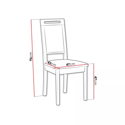 Čalouněná židle do jídelny ENELI 15 - ořech / černá