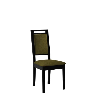 Čalouněná židle do jídelny ENELI 15 - černá / tmavá olivová