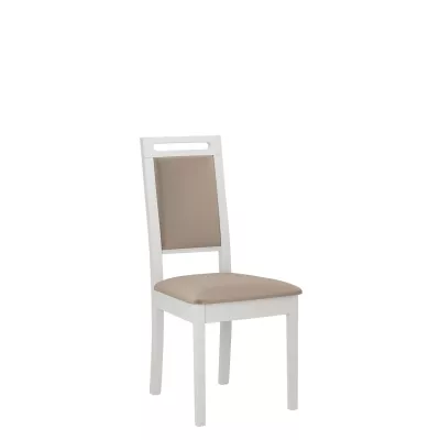 Čalouněná židle do jídelny ENELI 15 - bílá / béžová