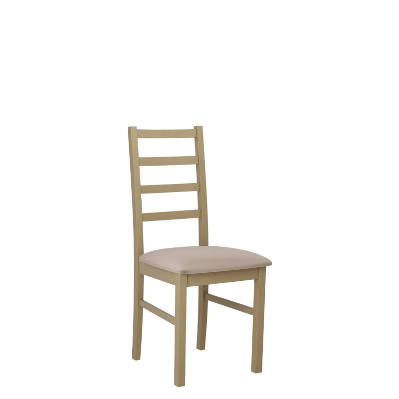 Dřevěná jídelní židle s látkovým potahem DANBURY 8 - dub sonoma / béžová