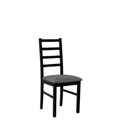 Dřevěná jídelní židle s látkovým potahem DANBURY 8 - černá / tmavá šedá