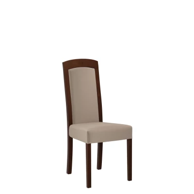 Jídelní židle čalouněným sedákem ENELI 7 - ořech / béžová