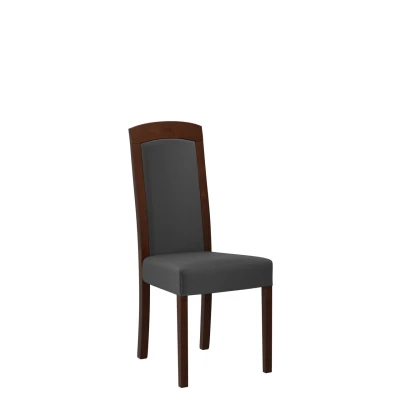 Jídelní židle čalouněným sedákem ENELI 7 - ořech / tmavá šedá