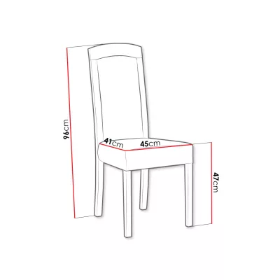 Jídelní židle čalouněným sedákem ENELI 7 - ořech / šedá