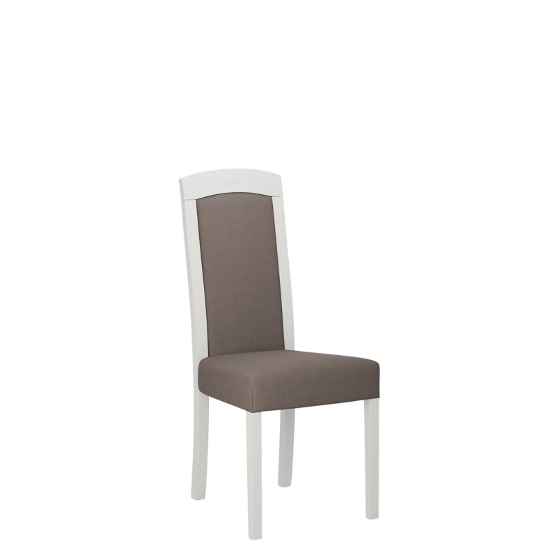 Jídelní židle čalouněným sedákem ENELI 7 - bílá / hnědá 1