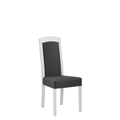 Jídelní židle čalouněným sedákem ENELI 7 - bílá / tmavá šedá
