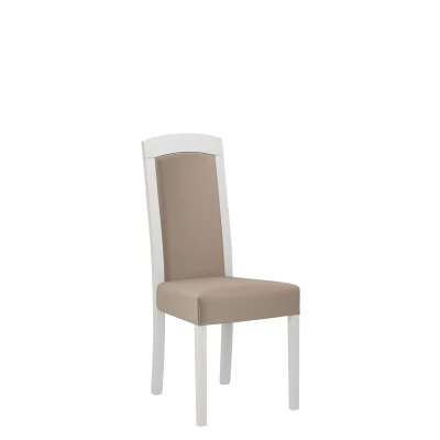 Jídelní židle čalouněným sedákem ENELI 7 - bílá / béžová