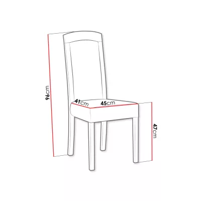 Jídelní židle čalouněným sedákem ENELI 7 - černá / tmavá šedá