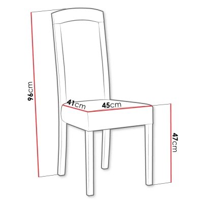 Jídelní židle čalouněným sedákem ENELI 7 - bílá / tmavá olivová