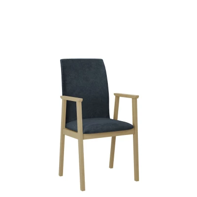 Čalouněná jídelní židle s područkami NASU 1 - dub sonoma / námořnická modrá