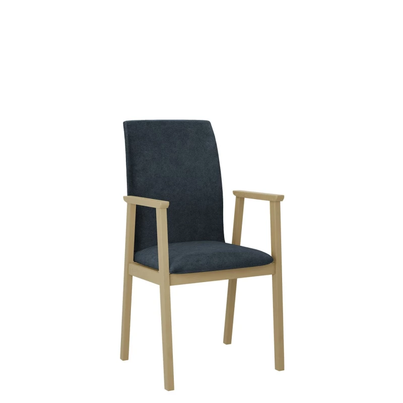 Čalouněná jídelní židle s područkami NASU 1 - dub sonoma / námořnická modrá