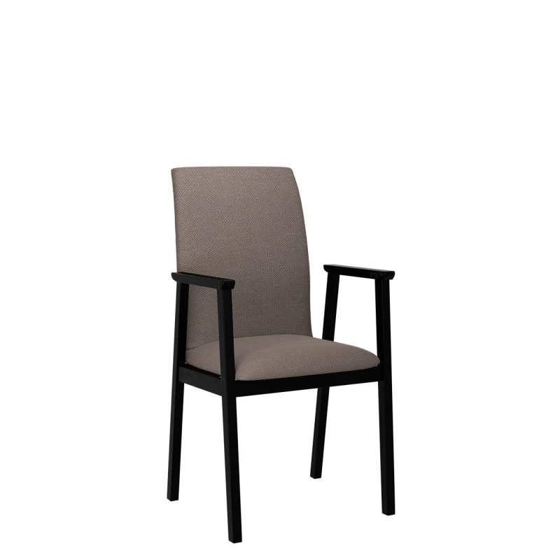 Čalouněná jídelní židle s područkami NASU 1 - černá / hnědá 1
