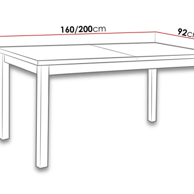 Rozkládací kuchyňský stůl 160x90 cm CAMBERT 2 - ořech