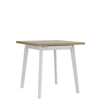 Rozkládací jídelní stůl 80x80 cm AMES 2 - dub sonoma / bílý