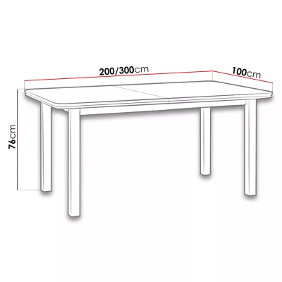 Rozkládací kuchyňský stůl 100x200 cm BANGS 8 - ořech