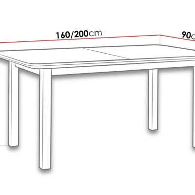 Rozkládací kuchyňský stůl 160x90 cm BANGS 7 - bílý