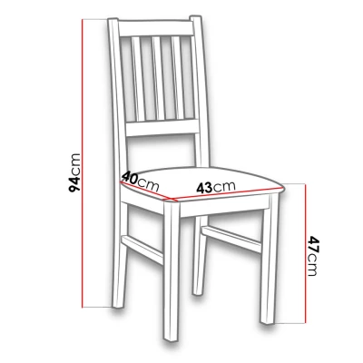 Židle do kuchyně EDON 4 - dub sonoma / béžová