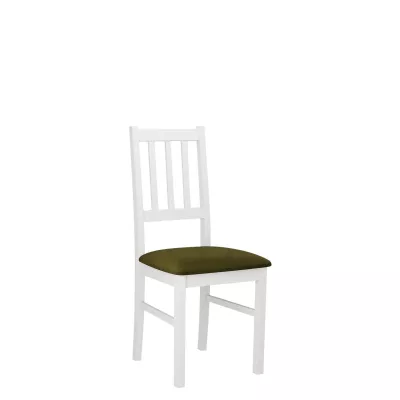 Židle do kuchyně EDON 4 - bílá / tmavá olivová
