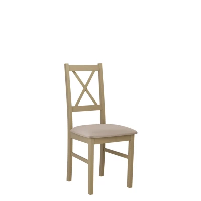 Jídelní židle s čalouněným sedákem DANBURY 10 - dub sonoma / béžová