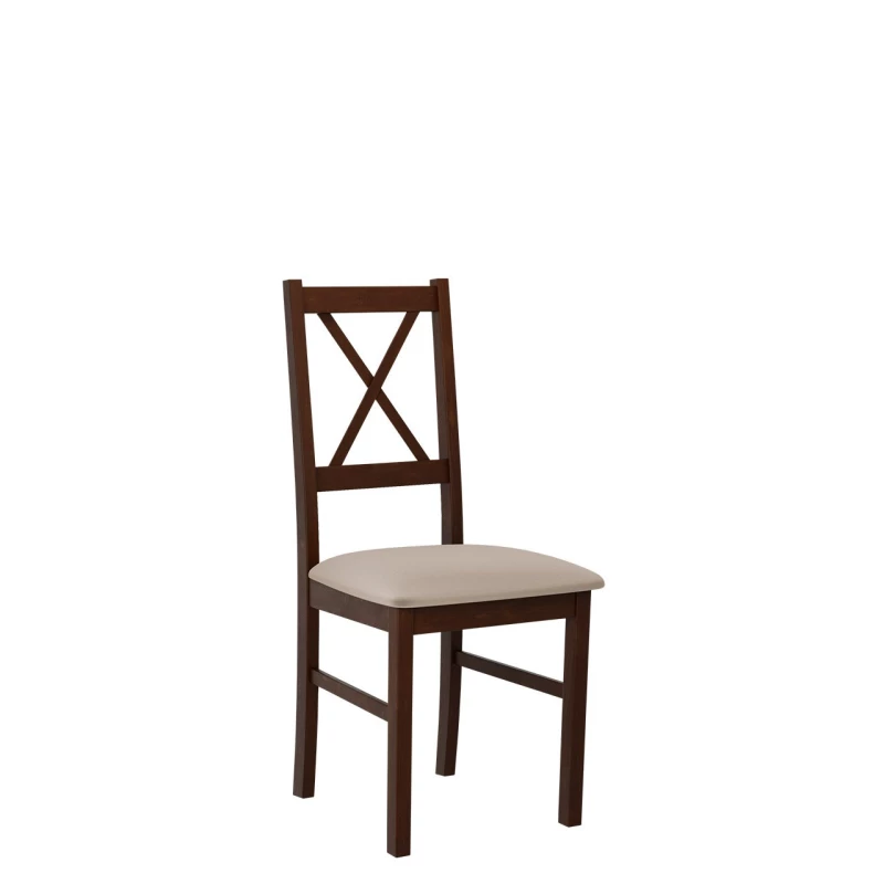 Jídelní židle s čalouněným sedákem DANBURY 10 - ořech / béžová