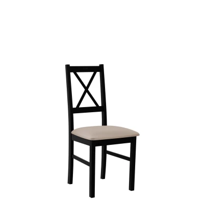 Jídelní židle s čalouněným sedákem DANBURY 10 - černá / béžová