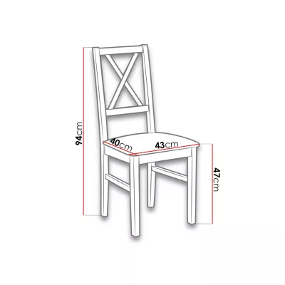 Jídelní židle s čalouněným sedákem DANBURY 10 - ořech / tmavá šedá