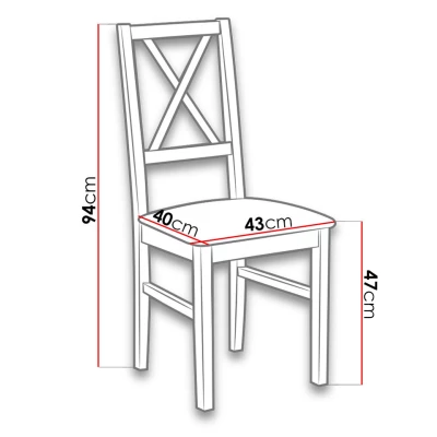 Jídelní židle s čalouněným sedákem DANBURY 10 - olše / tmavá šedá