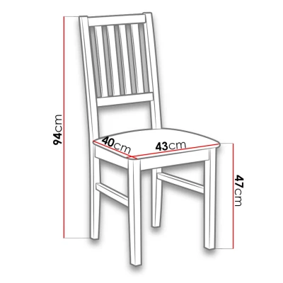 Dřevěná jídelní židle DANBURY 7 - černá / béžová