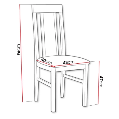 Dřevěná jídelní židle s látkovým potahem DANBURY 2 - černá / tmavá šedá