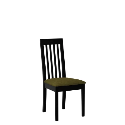 Kuchyňská čalouněná židle ENELI 9 - černá / tmavá olivová