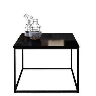 VÝPRODEJ - Konferenční stolek THADEN 1 - černý / lesklý černý