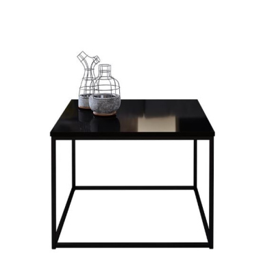 VÝPRODEJ - Konferenční stolek THADEN 1 - černý / lesklý černý